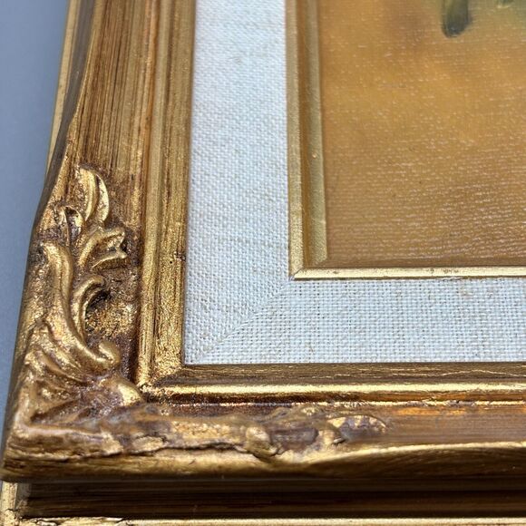 Vintage Floral Oil Painting Chrysanthemums Still Life Framed Canvas 9x12 Signed - Picture 5 of 10